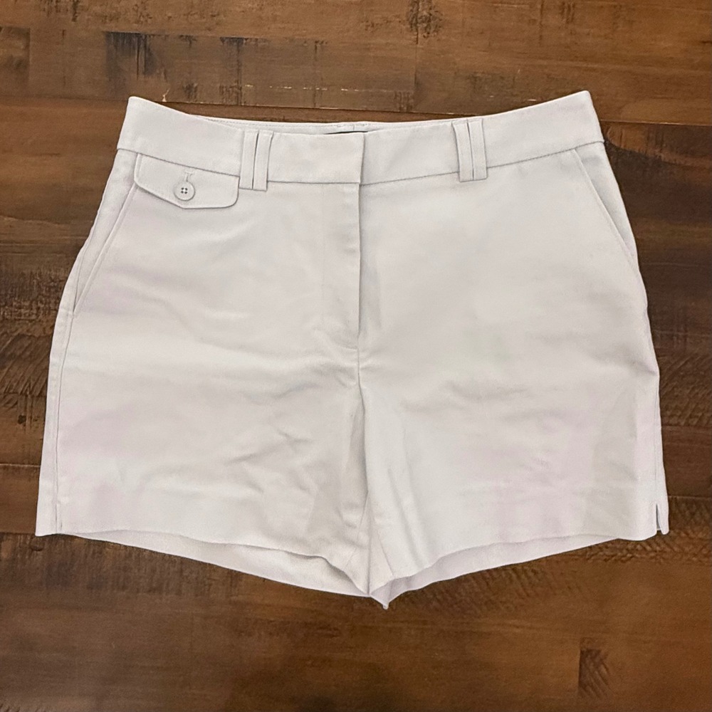 White House Black Market The 5 Inch Short Light beige Tailored Chino Shorts 4